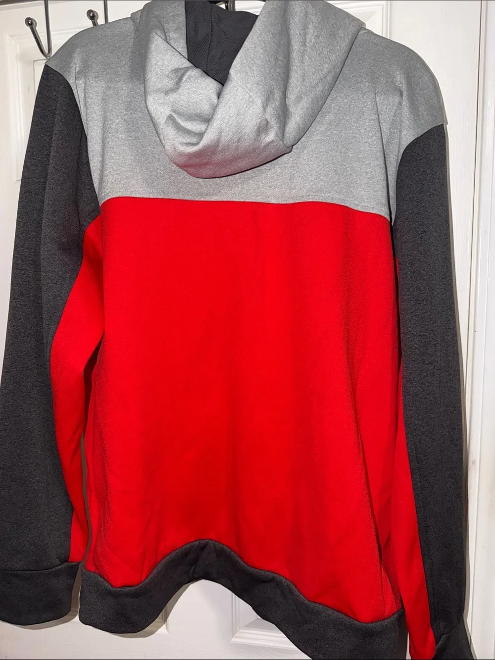 The North Face Red, Gray & Black Men's Zip-Up Fleece Jacket